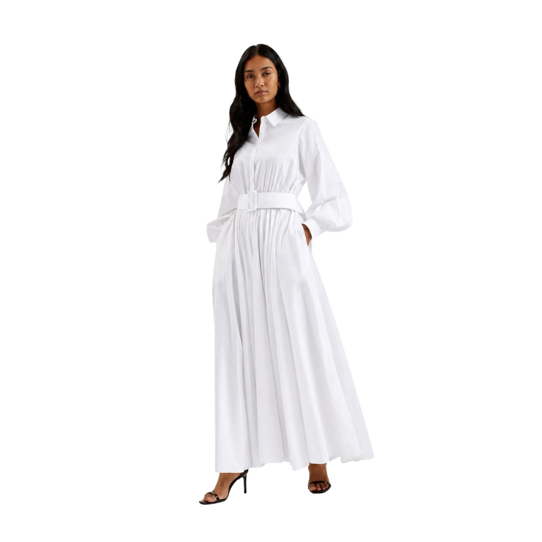 Ted Baker Ene Button Down White Maxi Shirt Dress