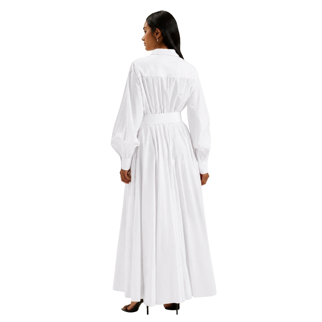 Ted Baker Ene Button Down White Maxi Shirt Dress