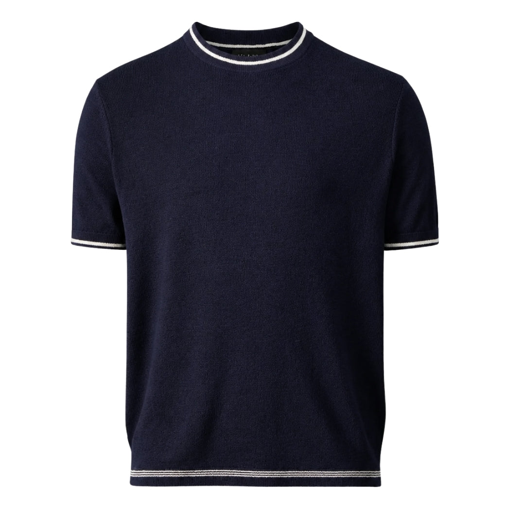 Ted Baker Eriks Regular Textured Front Navy T-Shirt