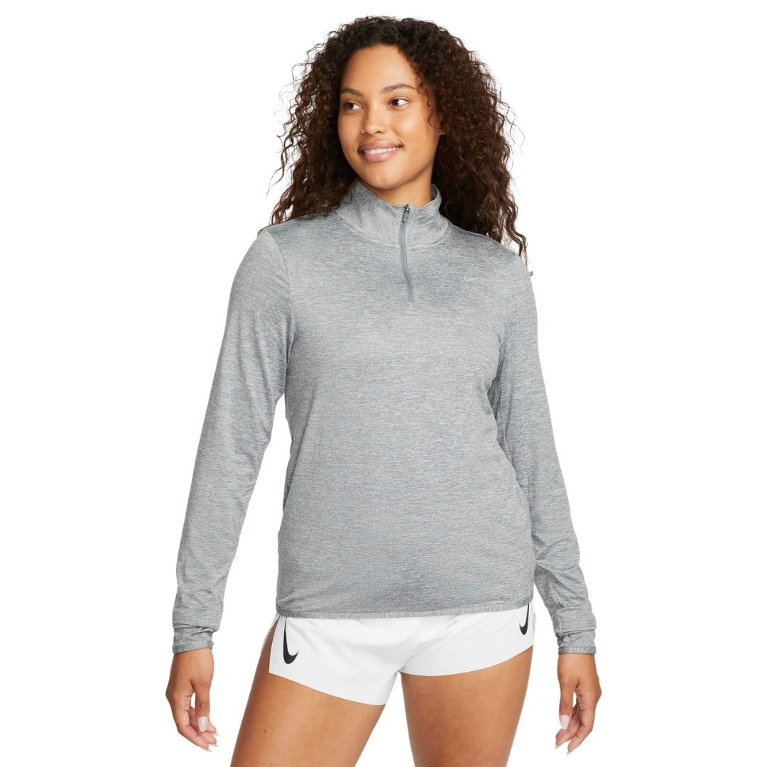 Nike Swift Women's UV Protection 1/4-Zip Smoke Grey Running Top XS