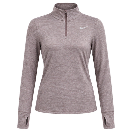 Nike Swift Women's UV Protection 1/4-Zip Brown Running Top XS