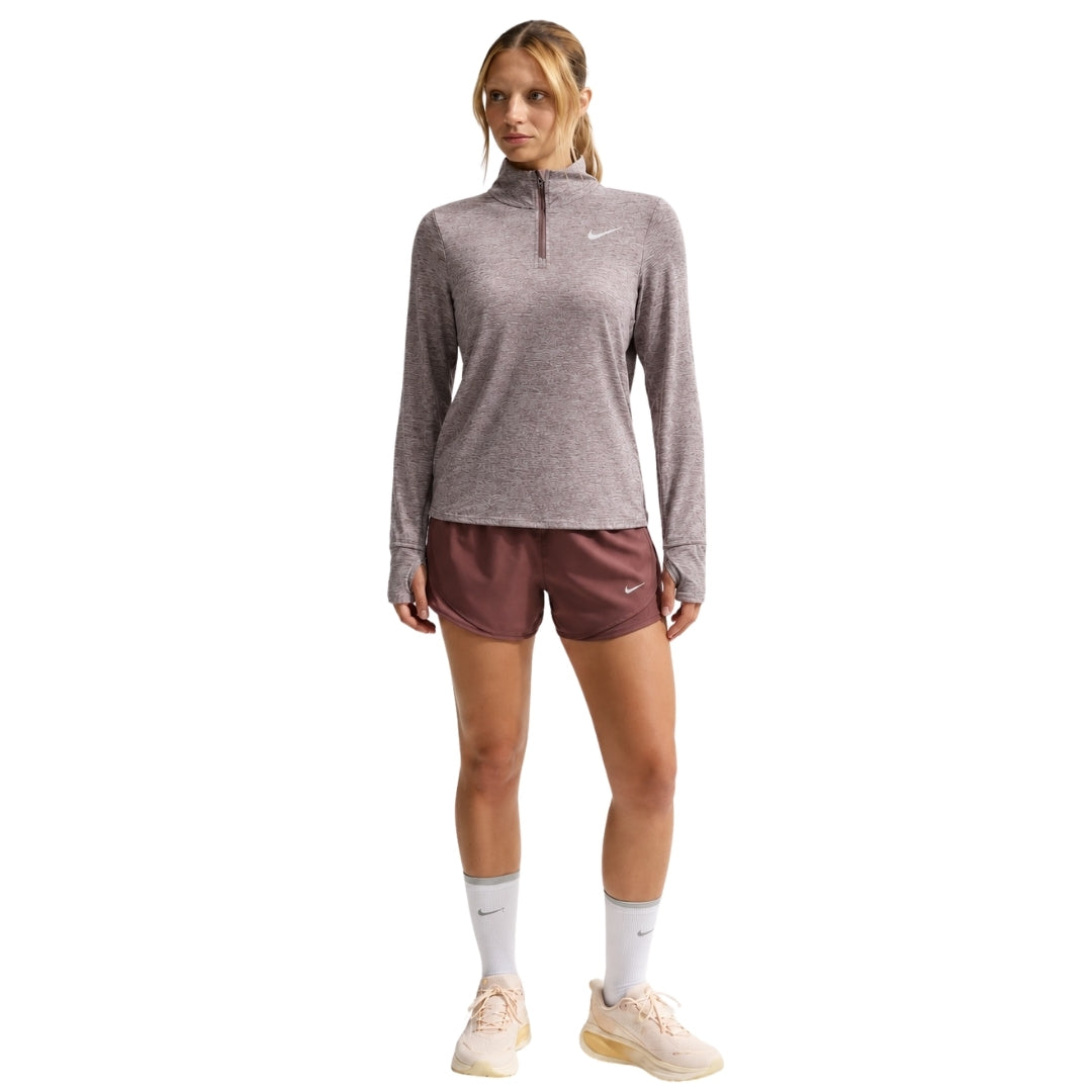 Nike Swift Women's UV Protection 1/4-Zip Brown Running Top XS