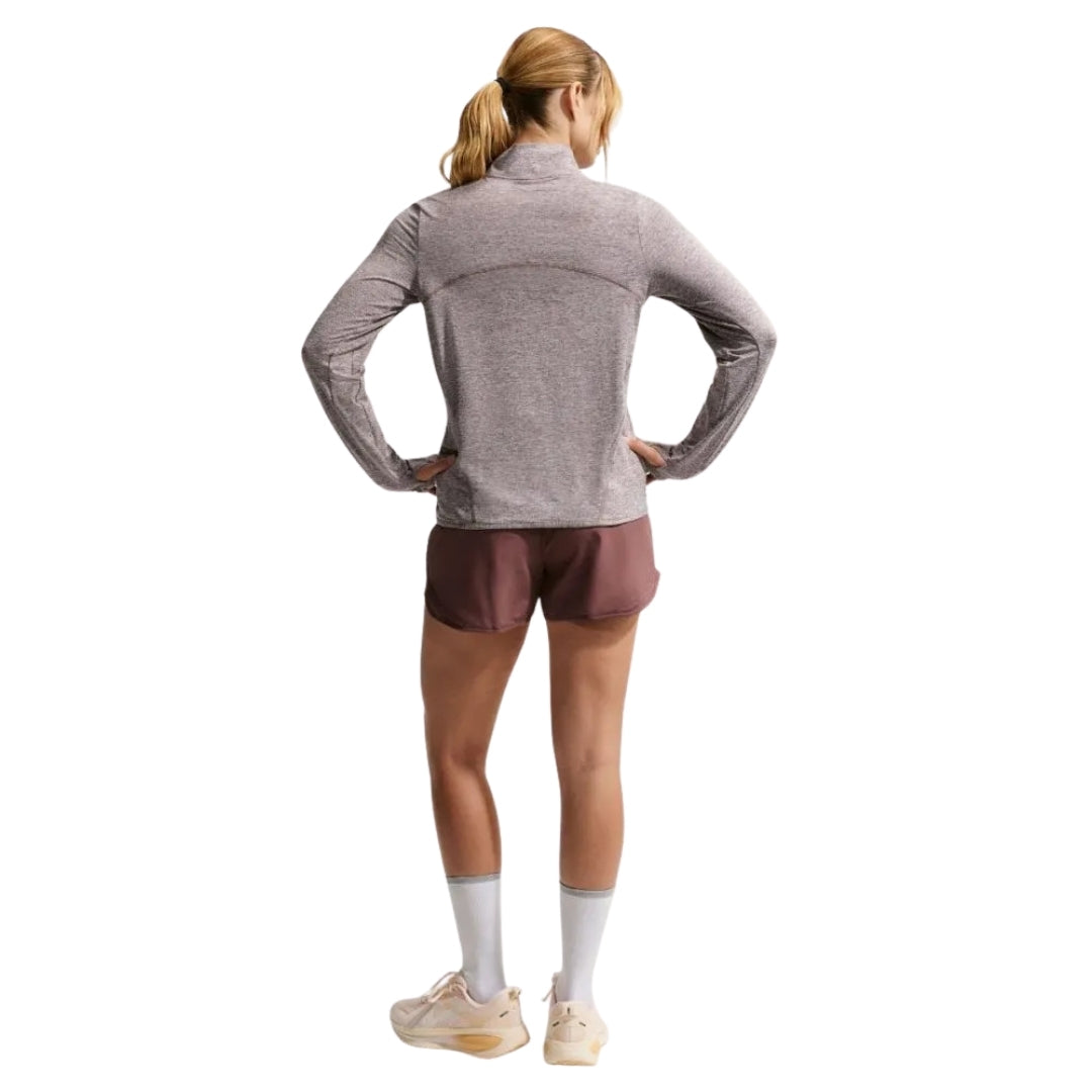 Nike Swift Women's UV Protection 1/4-Zip Brown Running Top XS