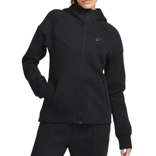 Nike Black Hooded Zip-Up Top