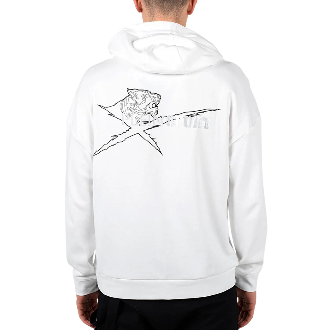 Philipp Plein Sport Block Logo On Chest White Hoodie