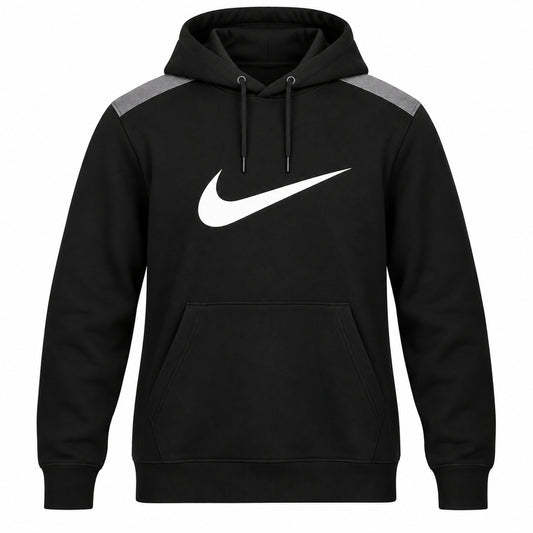 Nike Sportswear Men's Fleece Black Iron Grey Hoodie