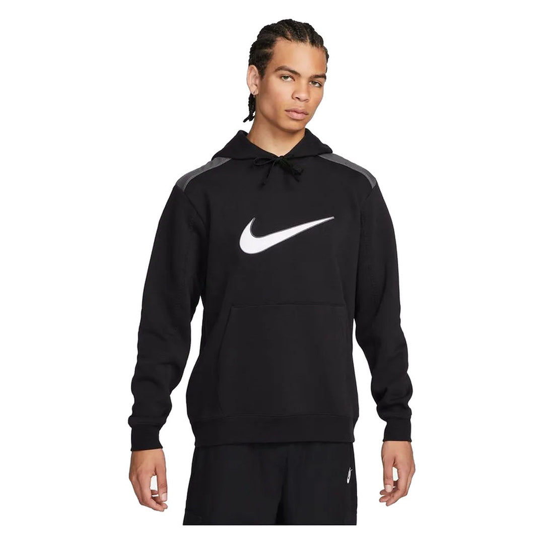 Nike Sportswear Men's Fleece Black Iron Grey Hoodie