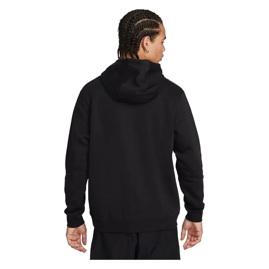 Nike Sportswear Men's Fleece Black Iron Grey Hoodie