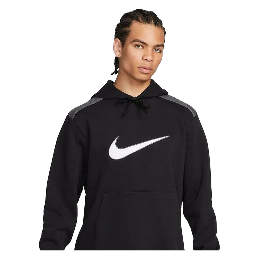 Nike Sportswear Men's Fleece Black Iron Grey Hoodie