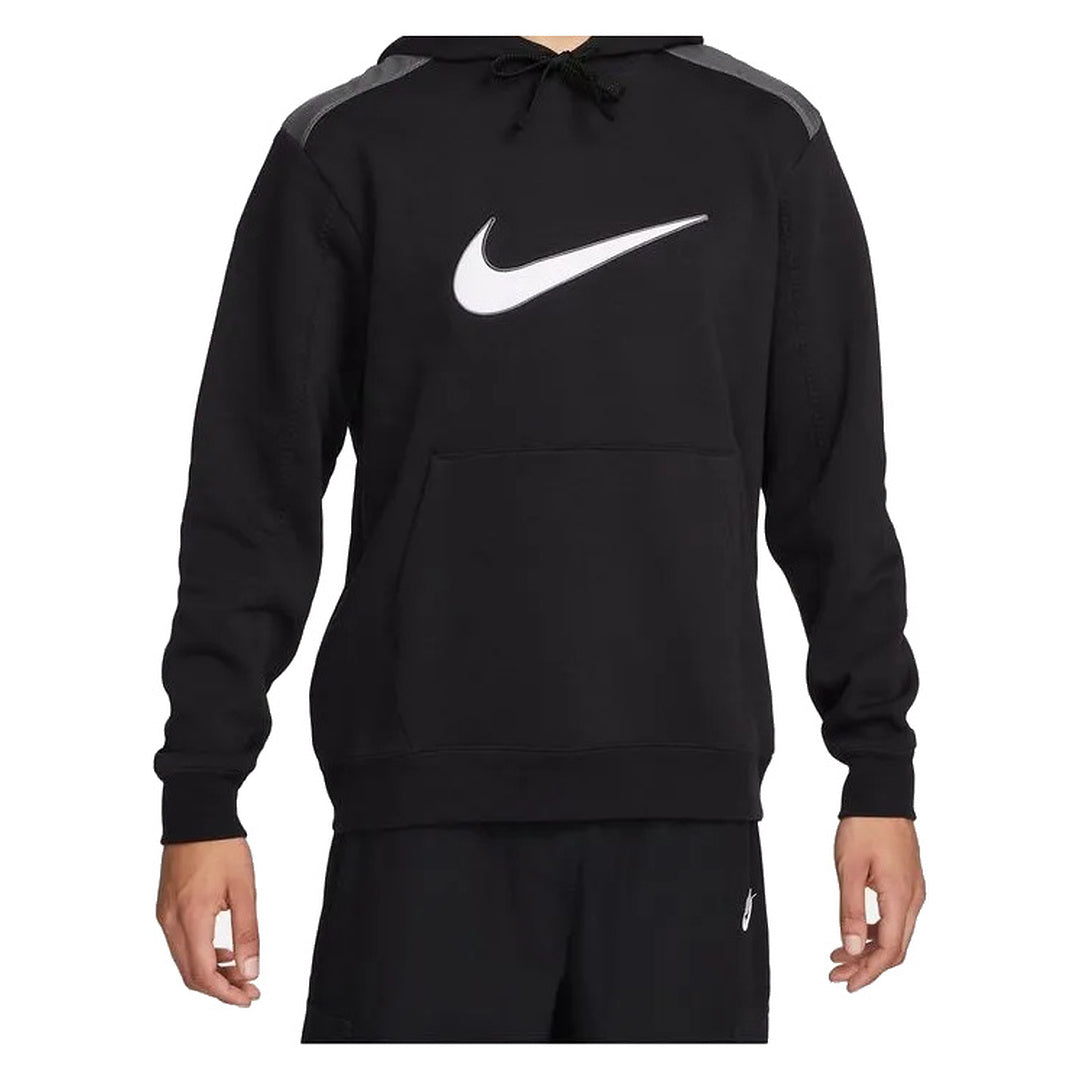 Nike Sportswear Men's Fleece Black Iron Grey Hoodie