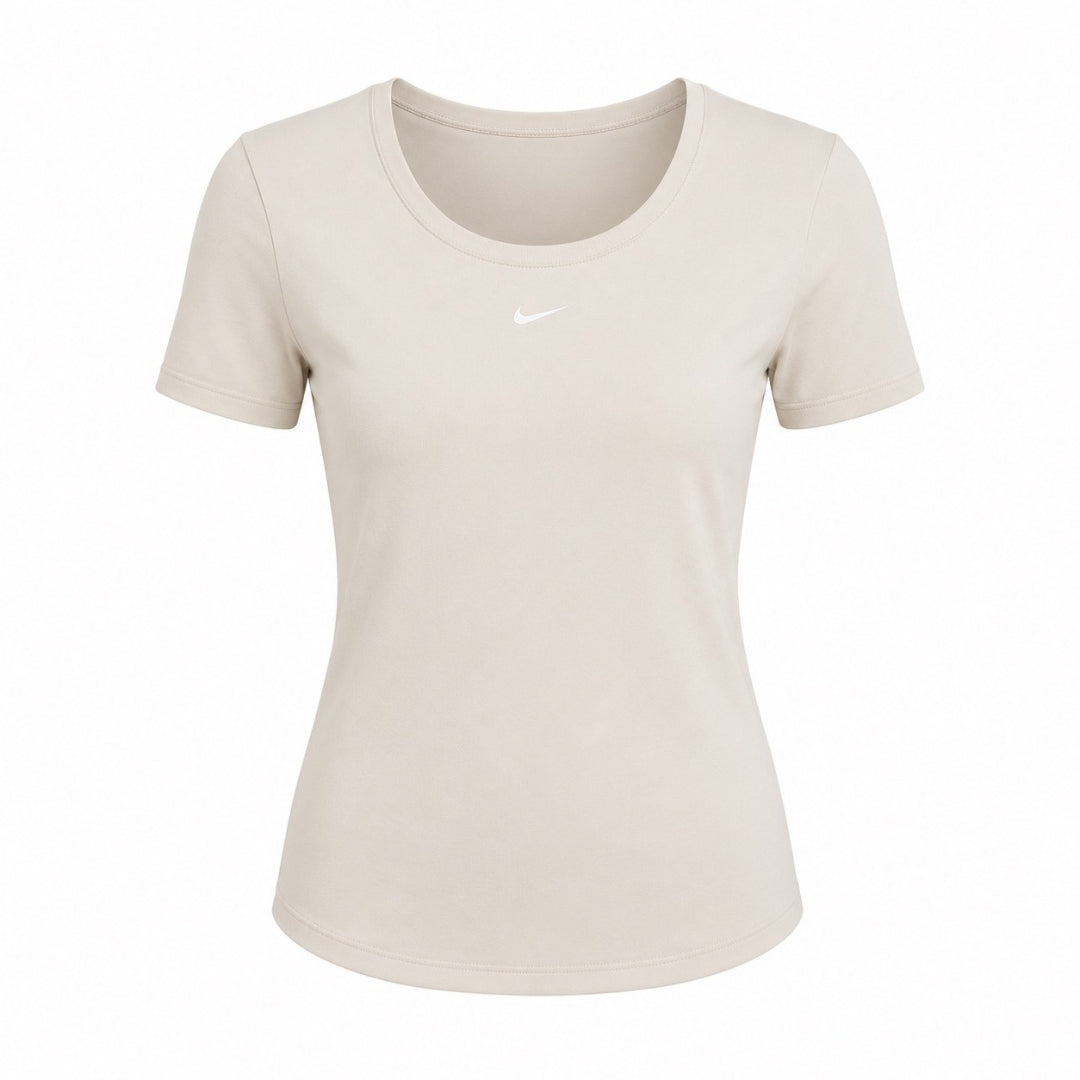 Nike Women's Tight Scoop-Back Mini-Rib Light Orewood Brown Top XS