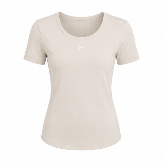 Nike Women's Tight Scoop-Back Mini-Rib Light Orewood Brown Top XS