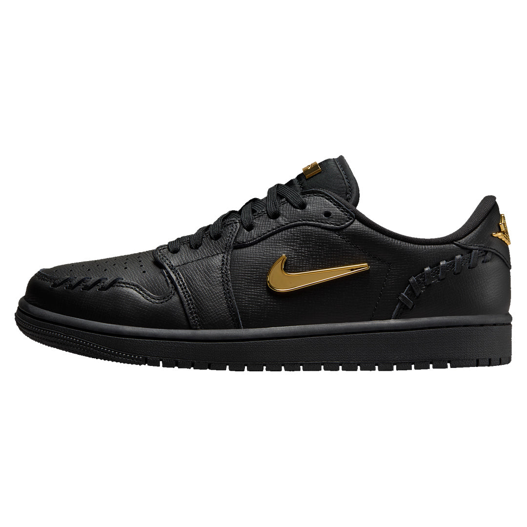 Nike Air Jordan 1 Low Method of Make Women's Black Metallic Gold Trainers UK 2.5