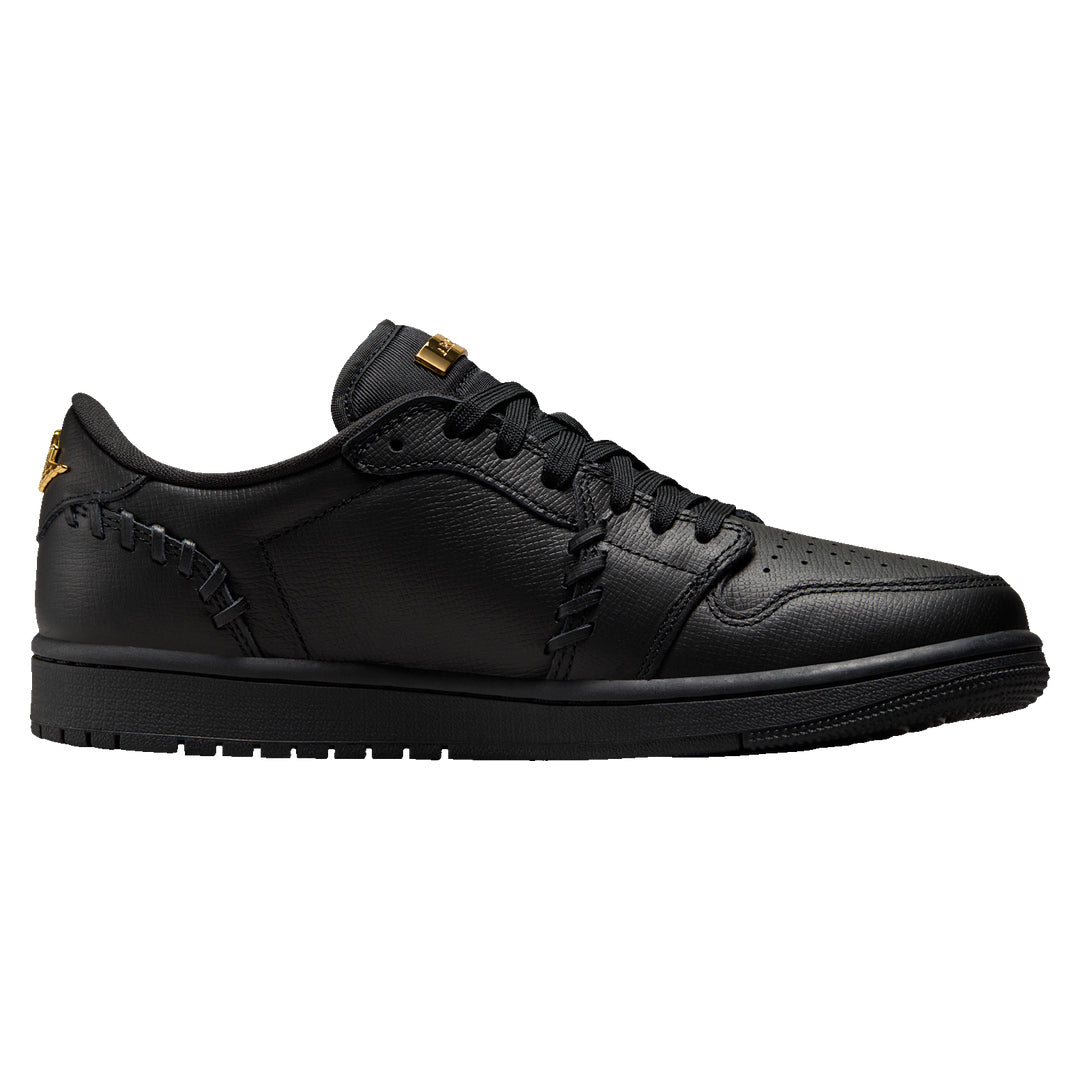 Nike Air Jordan 1 Low Method of Make Women's Black Metallic Gold Trainers UK 2.5