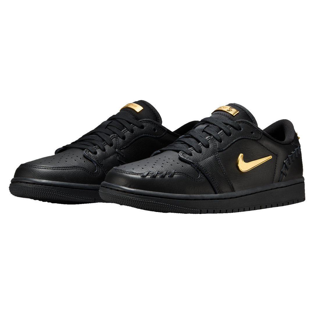 Nike Air Jordan 1 Low Method of Make Women's Black Metallic Gold Trainers UK 2.5