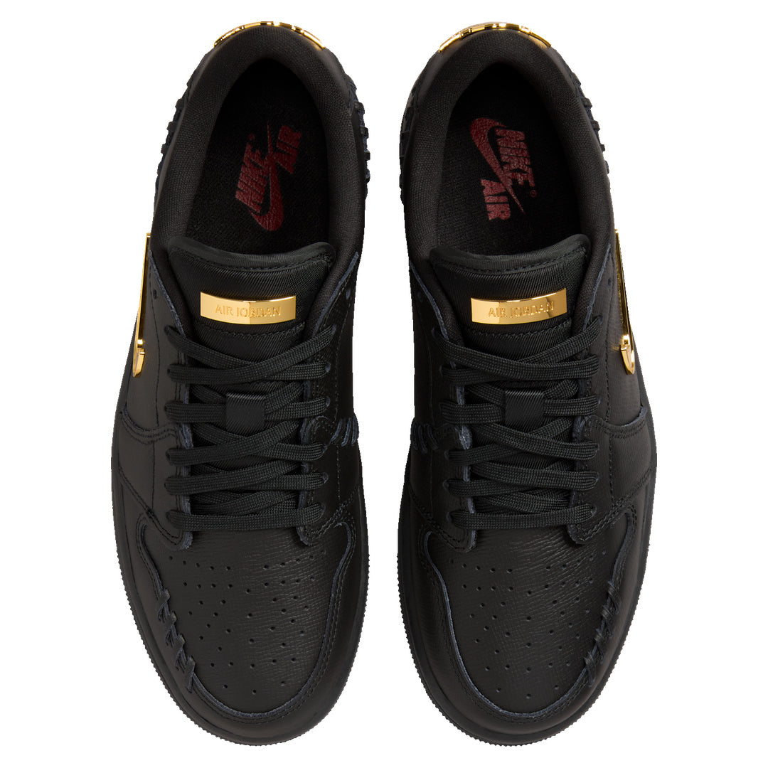 Nike Air Jordan 1 Low Method of Make Women's Black Metallic Gold Trainers UK 2.5
