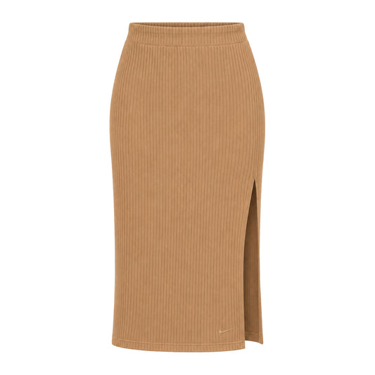 Nike Sportswear Chill Rib Tan Skirt