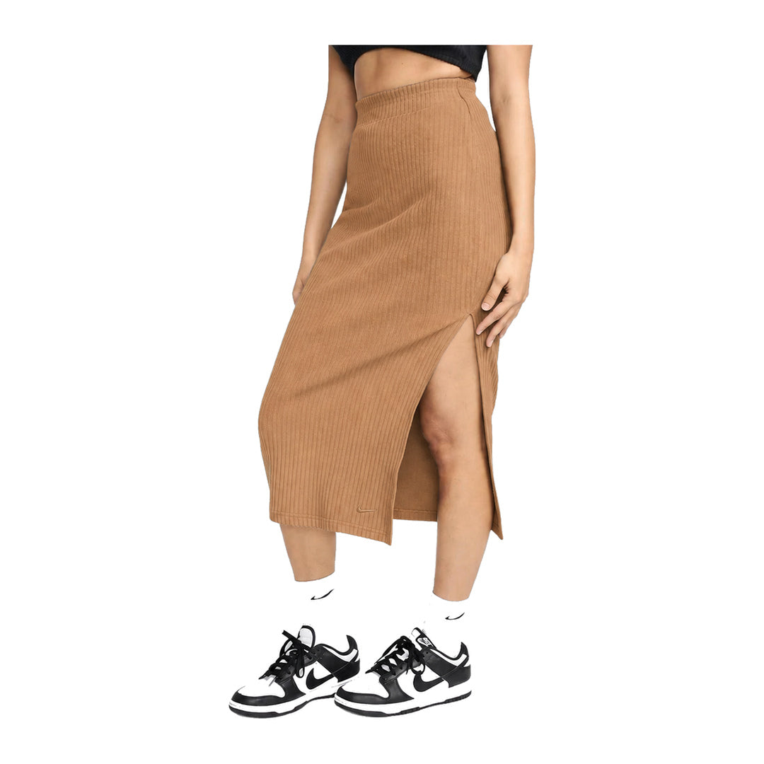 Nike Sportswear Chill Rib Tan Skirt