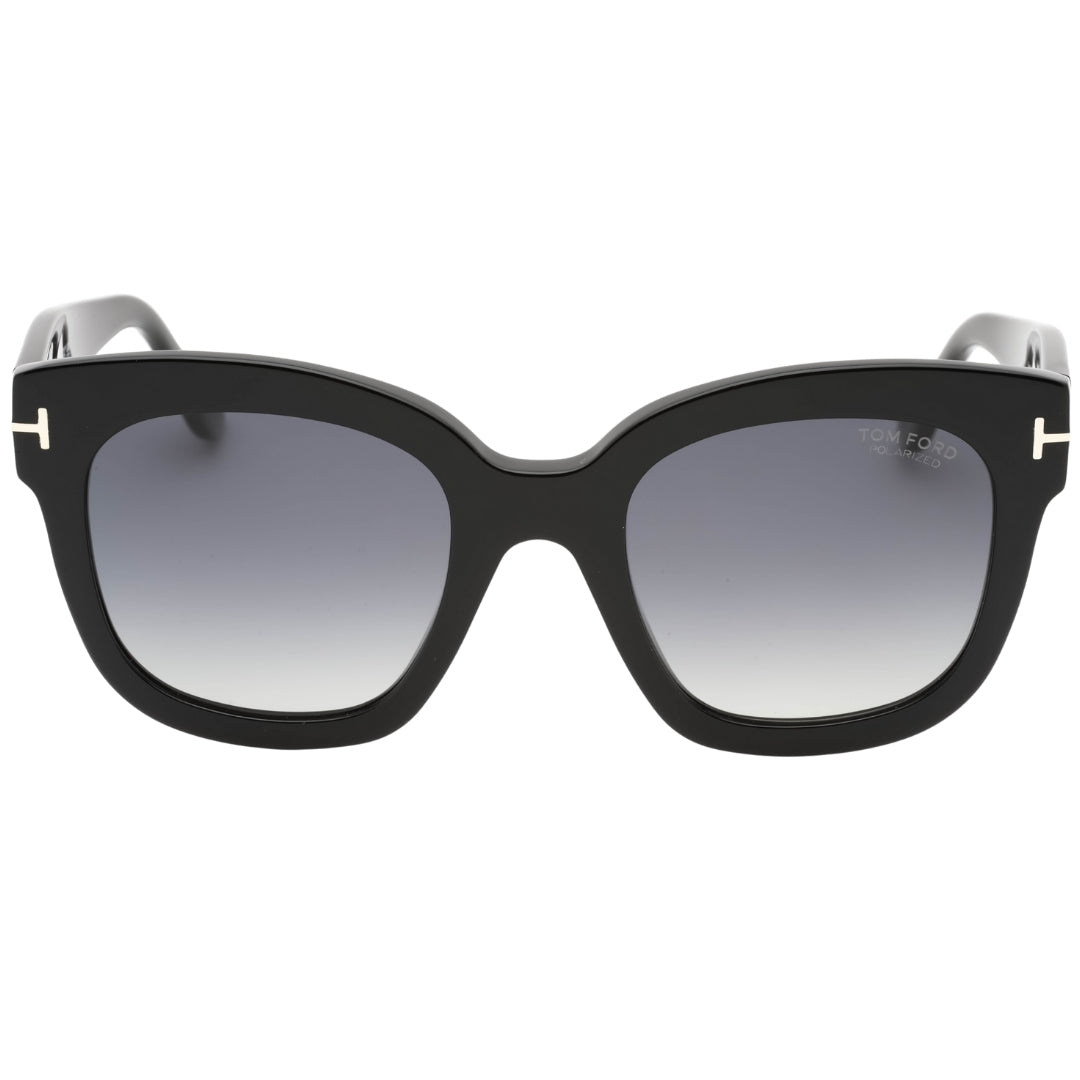 Tom Ford Smoke Polarized Lensed Shiny Black Sunglasses