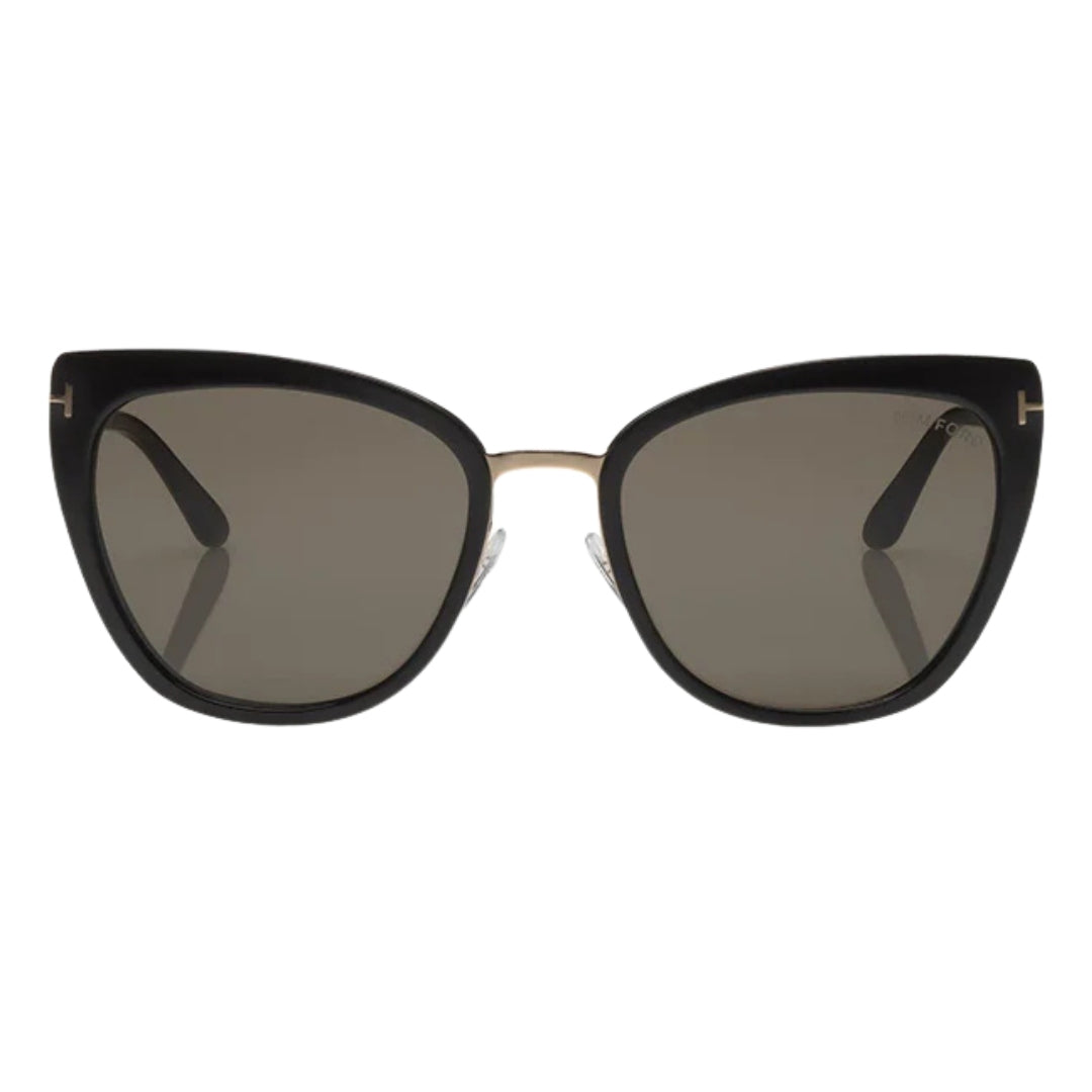Tom Ford Simona Smoke Lens Shiny Rose Gold Sunglasses One Size