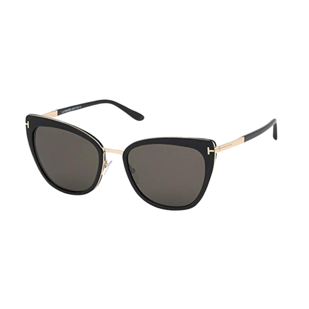 Tom Ford Simona Smoke Lens Shiny Rose Gold Sunglasses One Size