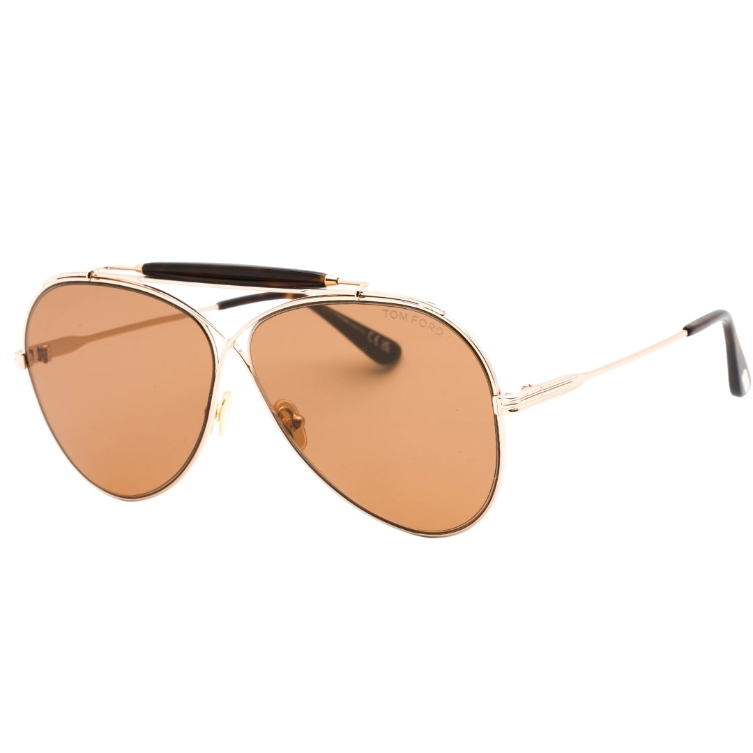 Tom Ford Holden Brown Lens Shiny Rose Gold Sunglasses