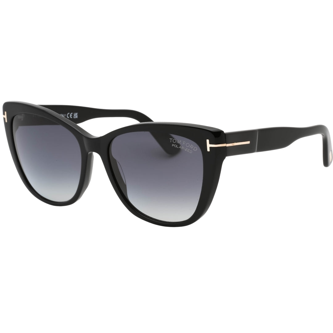 Tom Ford Smoke Polarized Lens Shiny Black Sunglasses