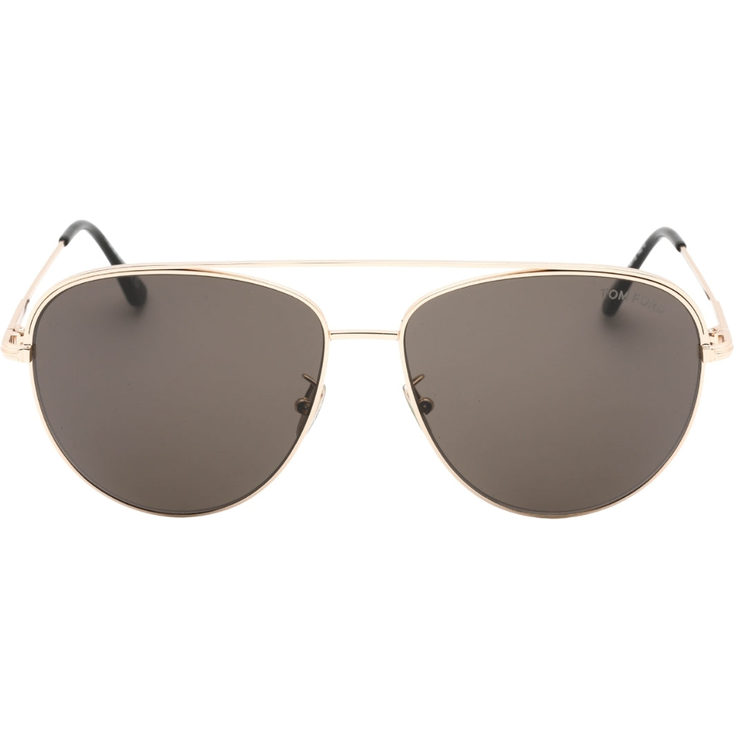 Tom Ford Aisian Fit Smoke Lens Shiny Rose Gold Sunglasses