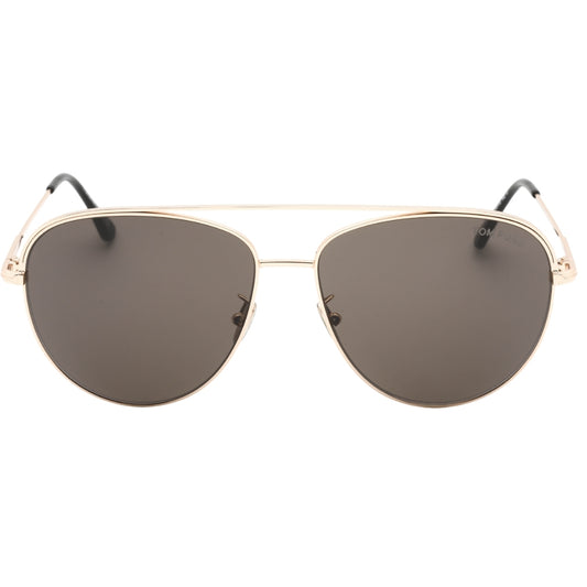 Tom Ford Aisian Fit Smoke Lens Shiny Rose Gold Sunglasses