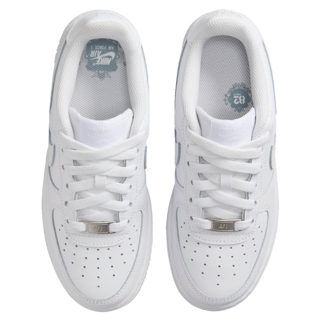 Nike Air Force 1 LE GS Triple White Trainers UK 1