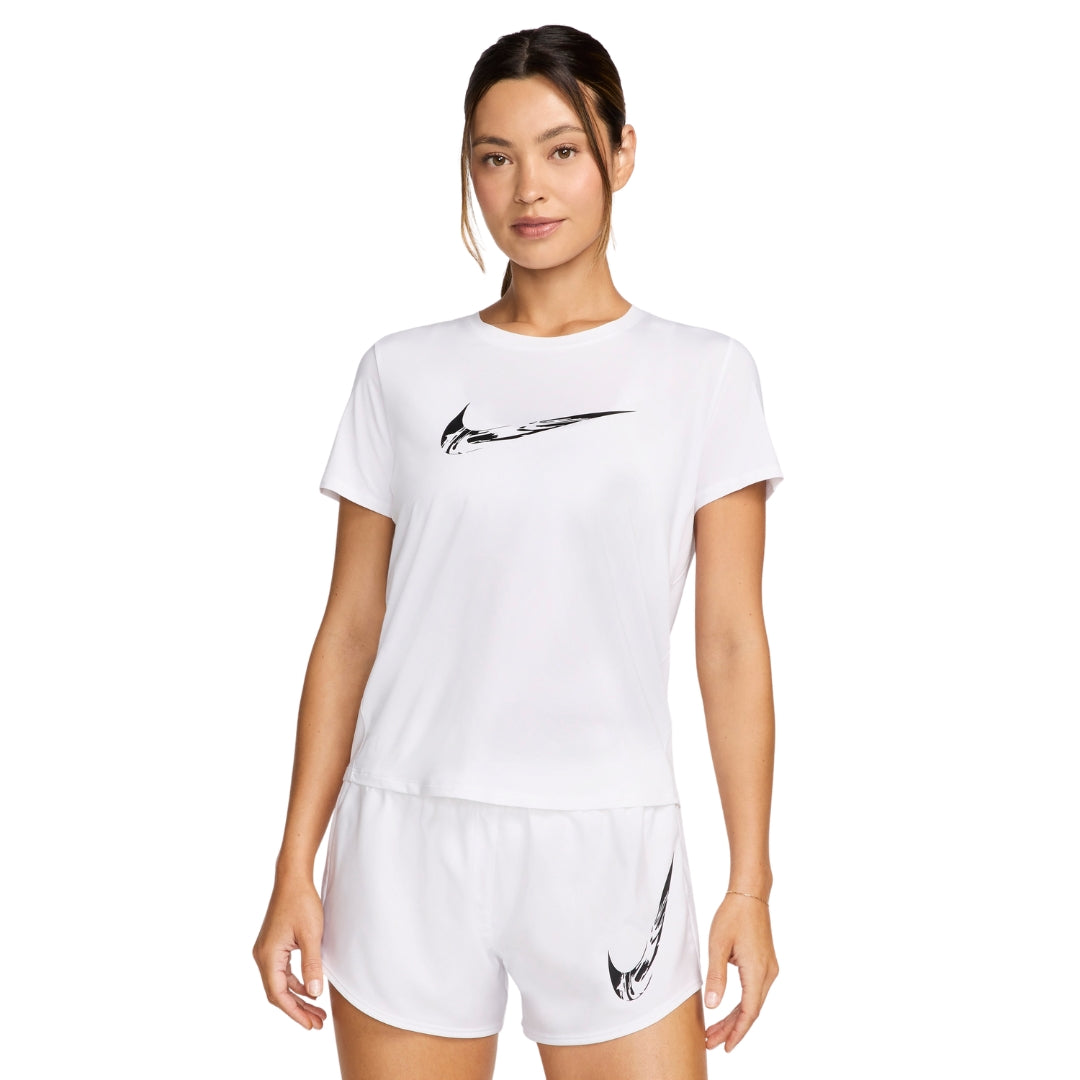 Nike Dri-Fit One Swoosh Running White T-Shirt XS