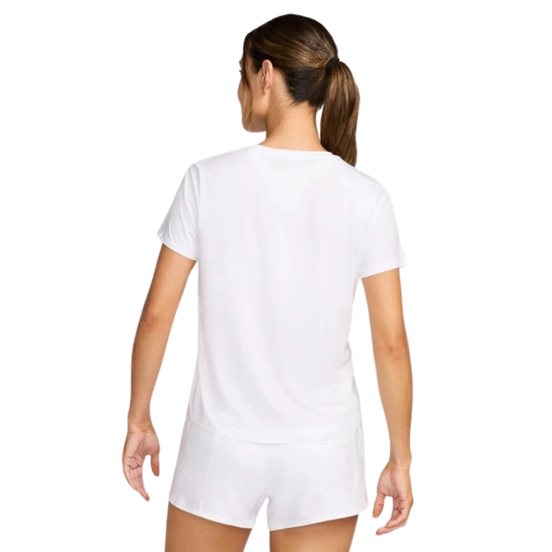 Nike Dri-Fit One Swoosh Running White T-Shirt XS