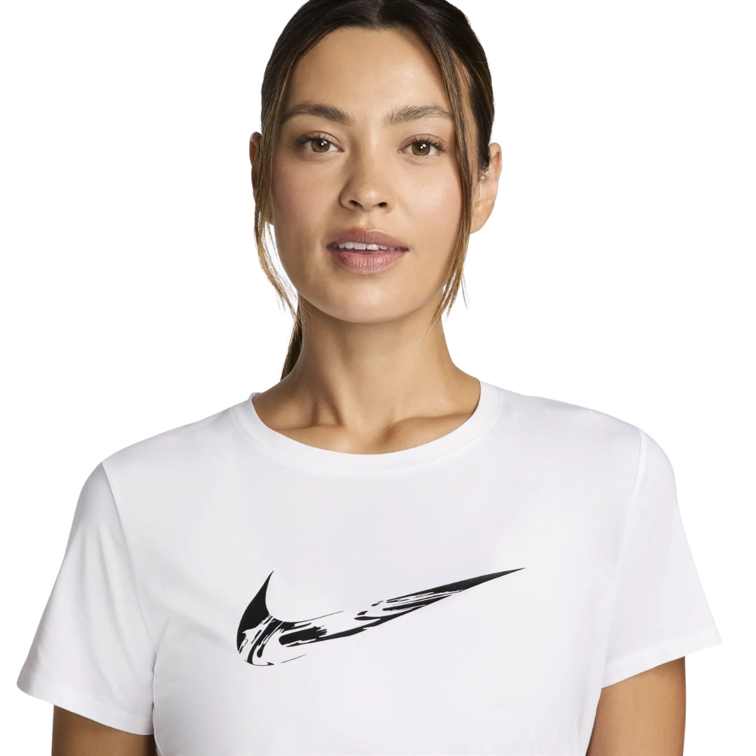 Nike Dri-Fit One Swoosh Running White T-Shirt XS