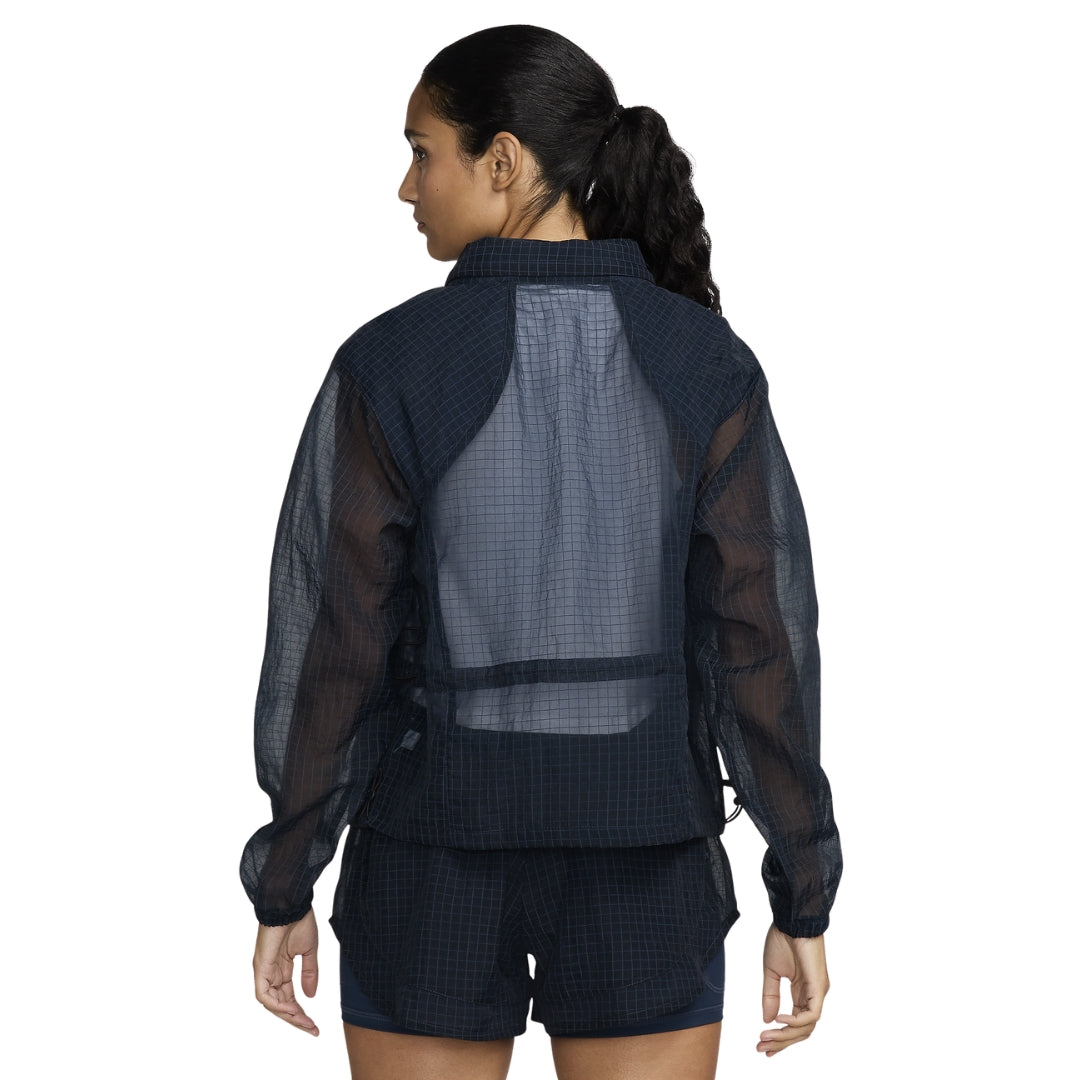 navy blue nike windbreaker womens