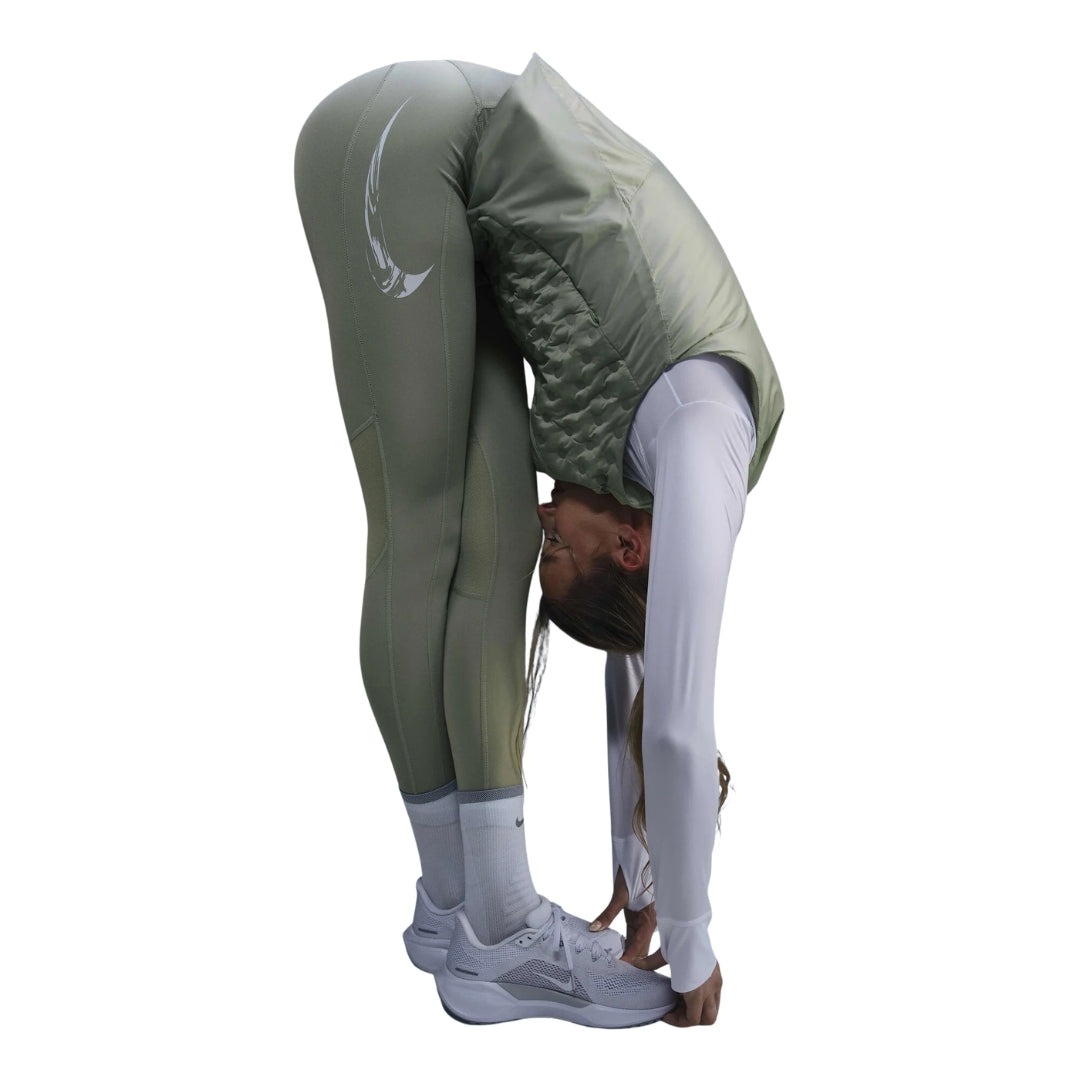 Nike Mid-Rise 7/8 Length With Pocket Green Running Leggings XS