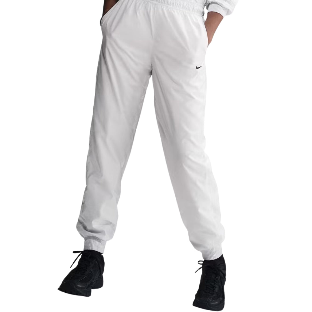 Nike Sportswear Classic Woven Mid-Rise Loose White Joggers XS