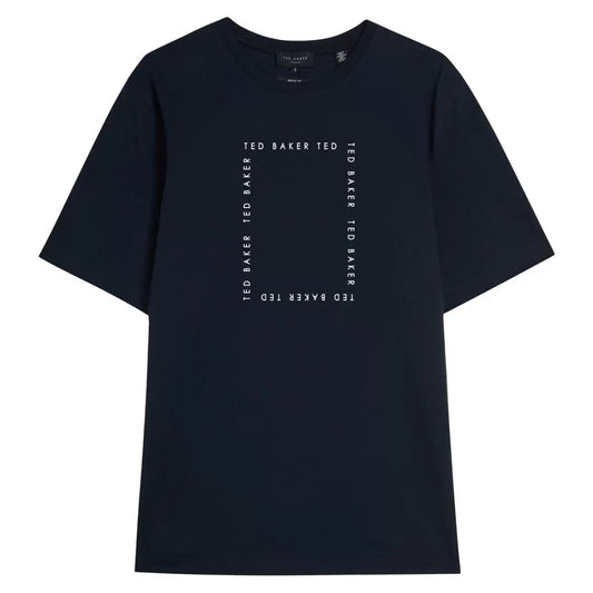 Ted Baker Fyn Box Print Navy T-Shirt