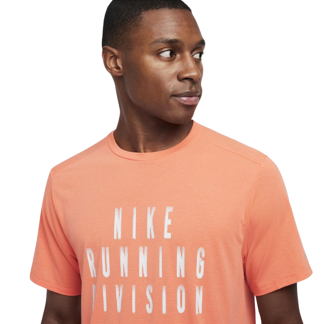 Nike Rise 365 Running Division Men's Dri-FIT Short-Sleeve Pink Running Top S