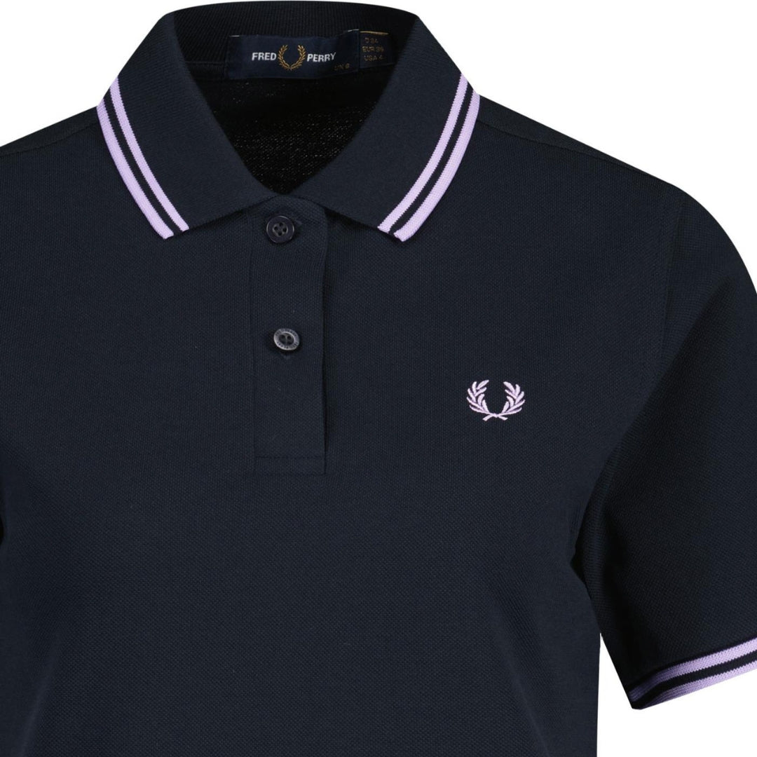 Fred Perry G3600 Retro Twin Tipped Navy Polo Shirt 6