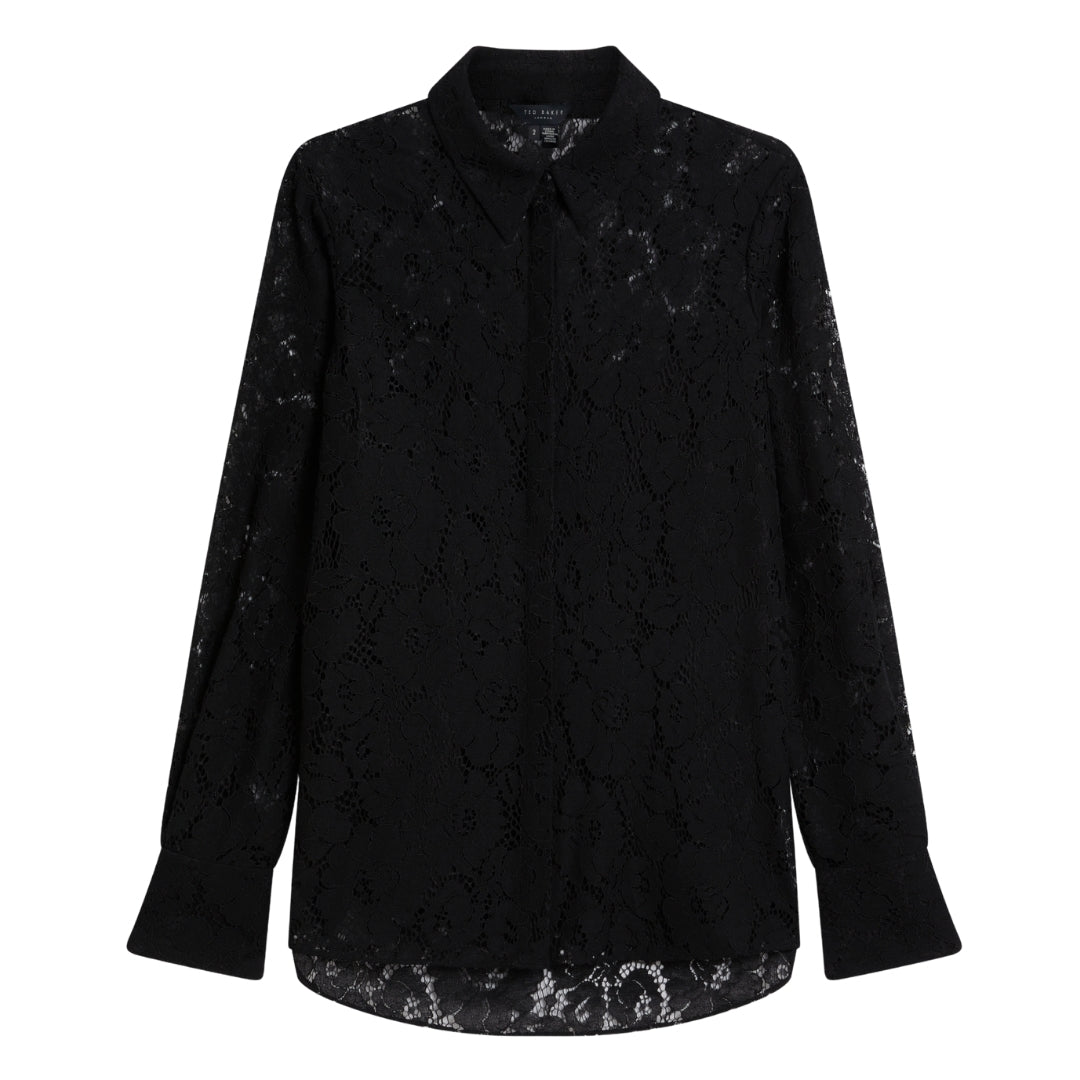 Ted Baker WMB GENNOA Longline Lace Shirt 5