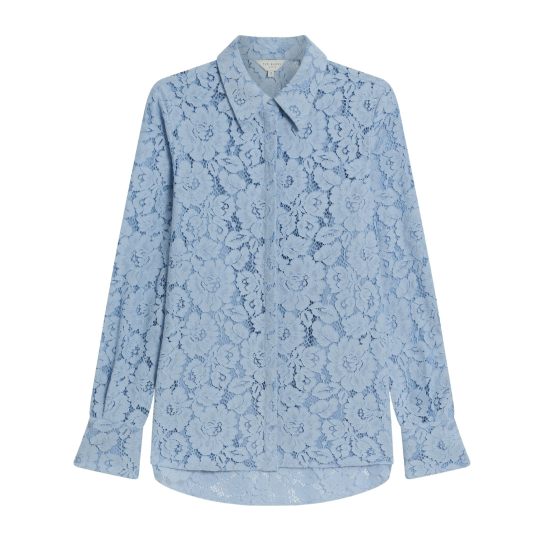 Ted Baker WMB GENNOA Longline Lace Shirt 4