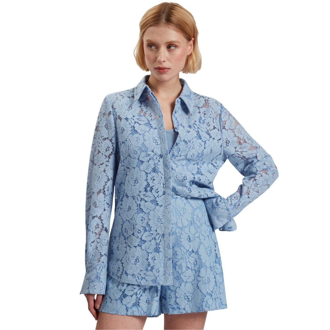 Ted Baker WMB GENNOA Longline Lace Shirt 4