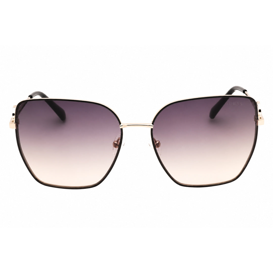 Guess Gold Frame Gradient Smoke Lens Rectangular Sunglasses