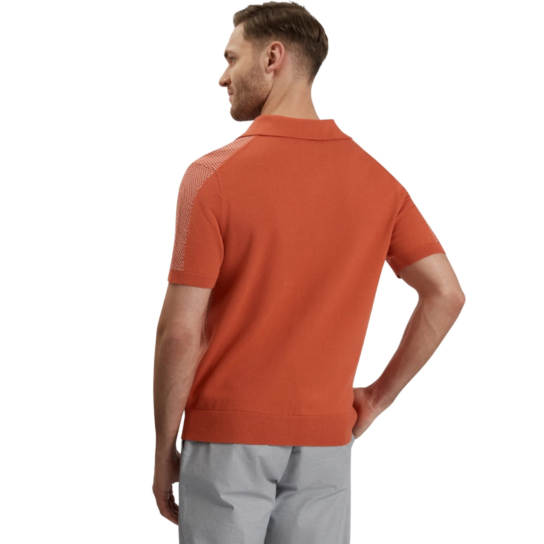 Ted Baker Gregry Small Stitch Red Knitted Polo