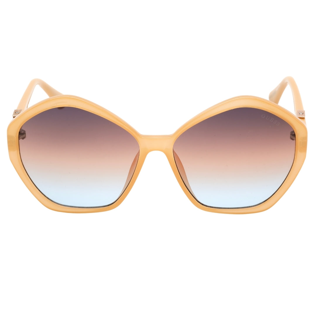 Guess Gradient Brown Lens Shiny Beige Sunglasses