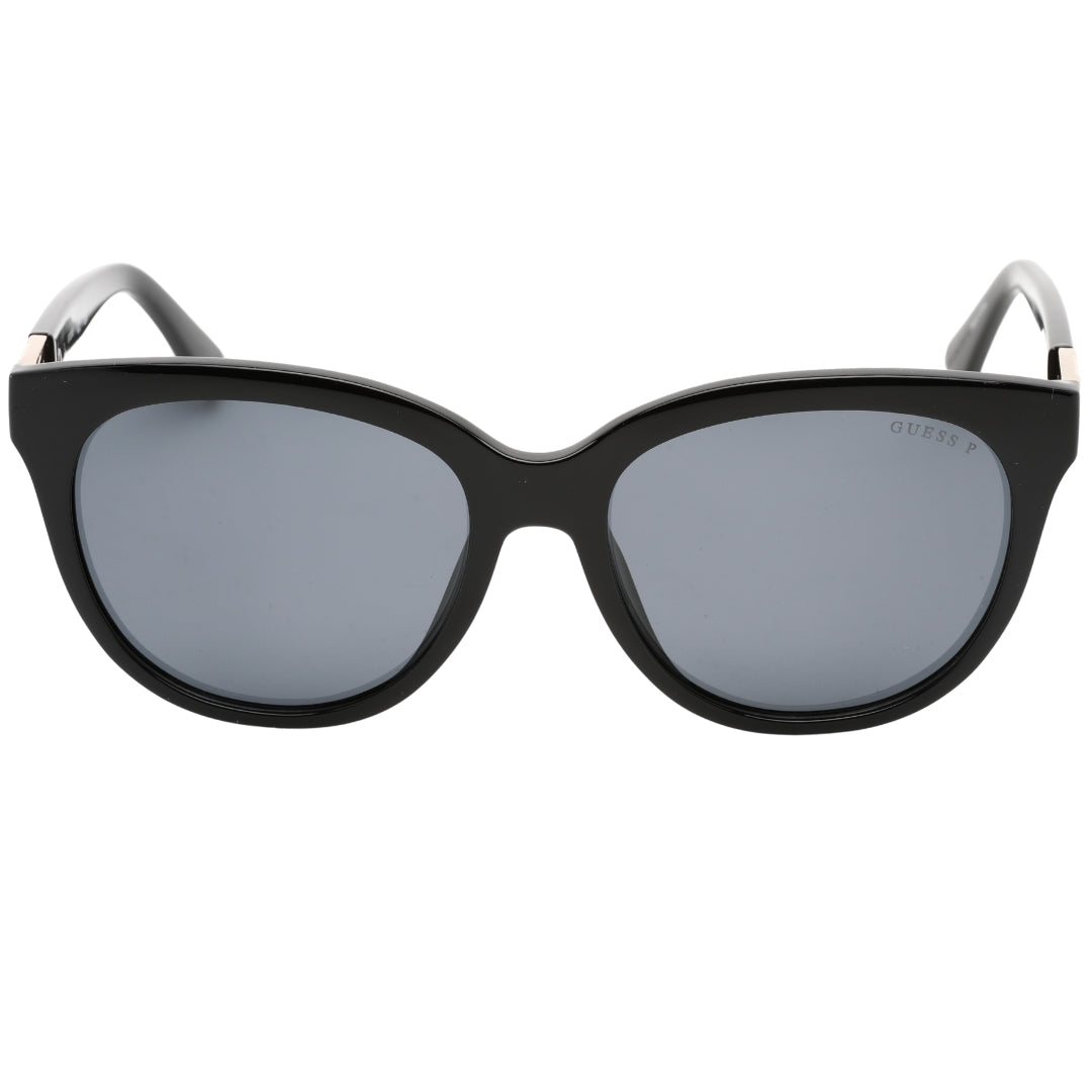 Guess Smoke Polarized Lens Shiny Black Sunglasses