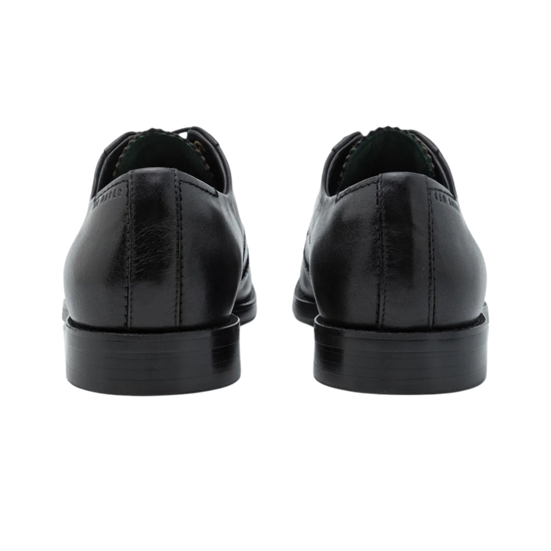 Ted Baker Hackney Wing Toe Brogue Detail Black Shoes