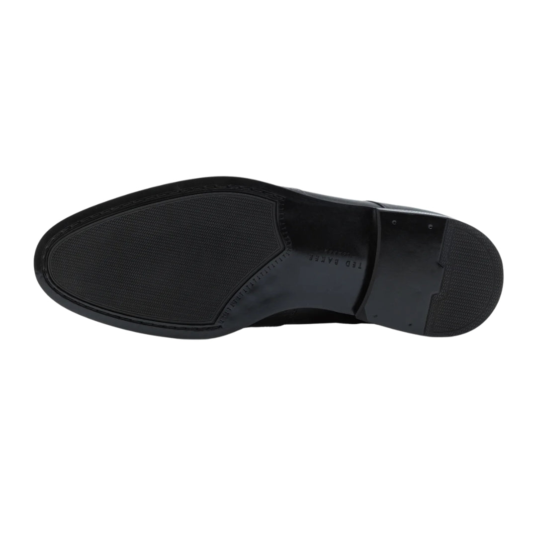 Ted Baker Hackney Wing Toe Brogue Detail Black Shoes