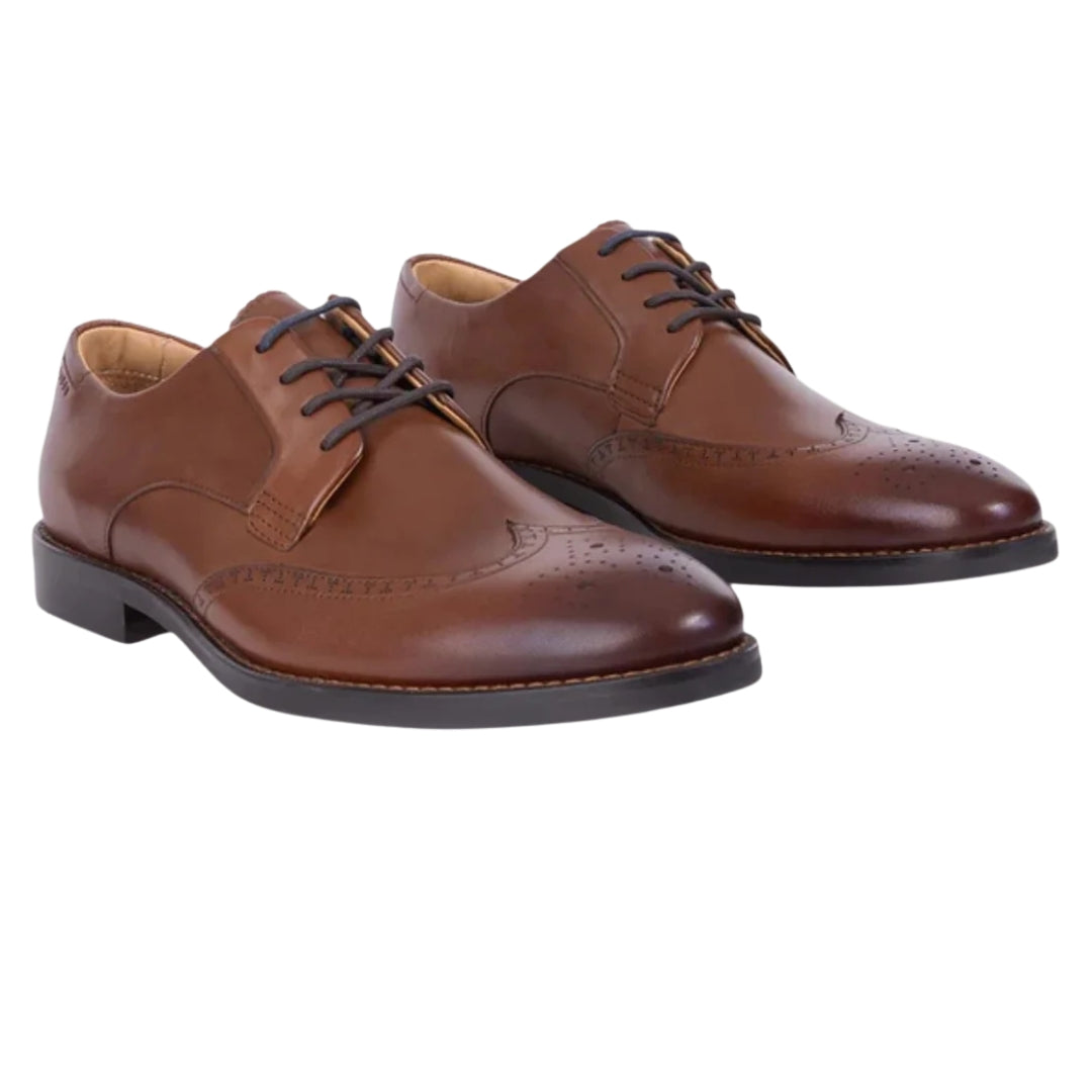 Ted Baker Hacknie Wing Tip Tan Dress Shoes
