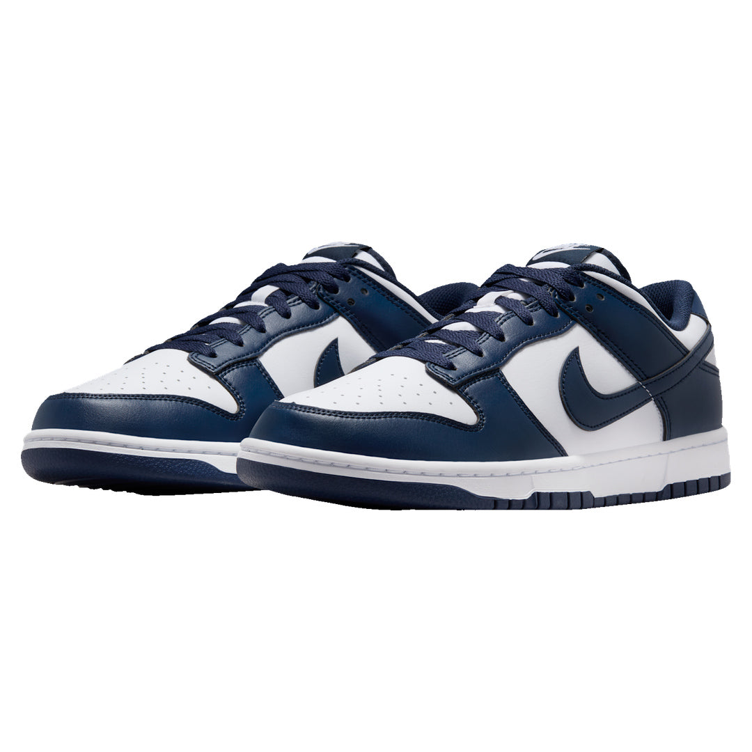 Nike Dunk Low White Midnight Navy Trainers UK 7.5